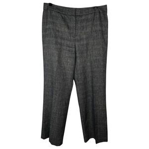 LAFAYETTE 148 Womens Sz 10 Trouser Dress Pants Wool Blend‎ Stretch Straight Gray